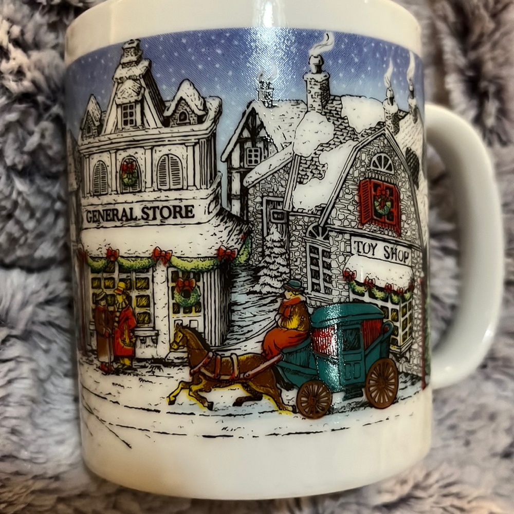 Christmas town mug